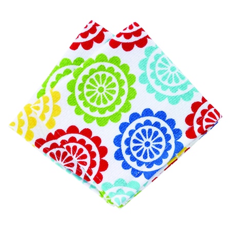 T-Fal T-Fal Multicolored Cotton Medallion Dish Cloth 2 pk 22448